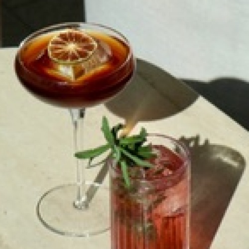 drinks on a table